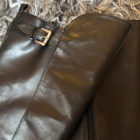 Gorgeous Guess Black Leather Knee Boots-8M - Picture 3 of 6